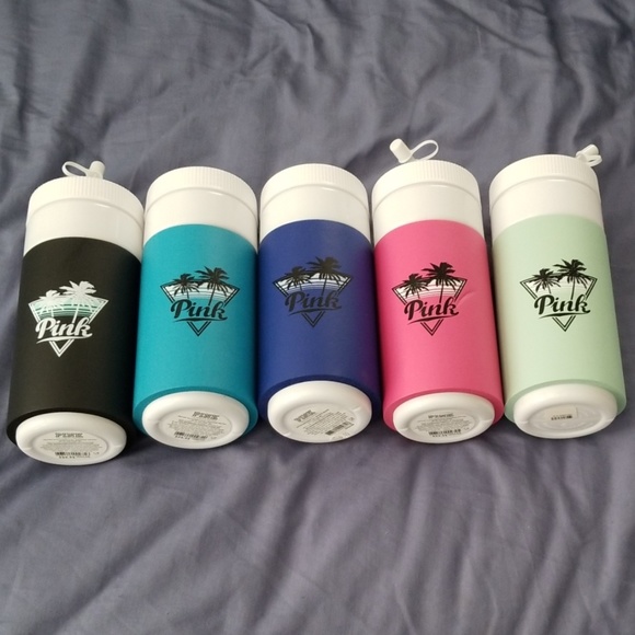 PINK Victoria's Secret Accessories - Set of PINK water bottles with straws